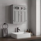 Armoire murale amovible avec portes vitrées