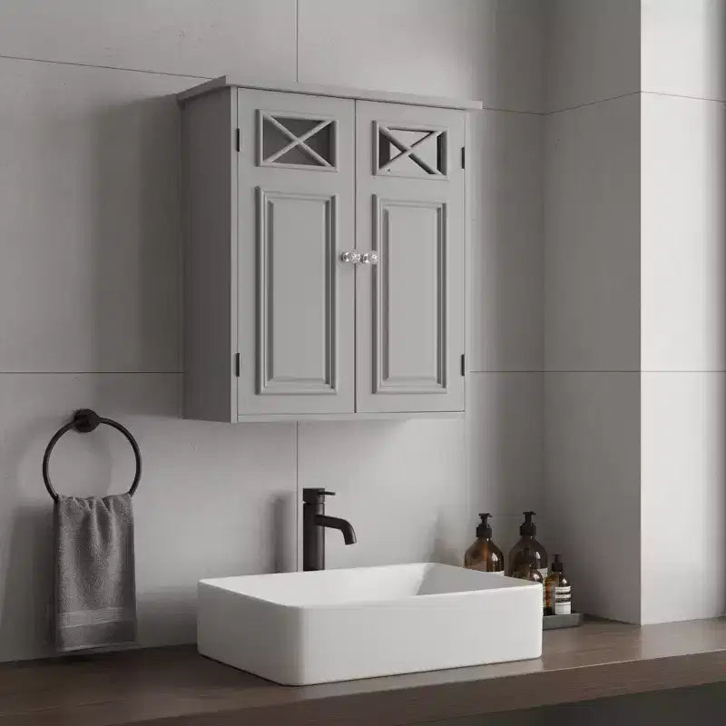 Armoire murale amovible avec portes vitrées