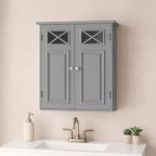 Armoire murale amovible avec portes vitrées