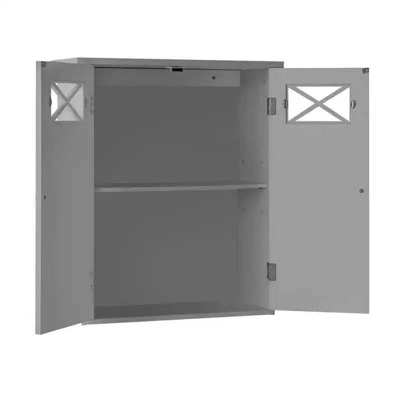 Armoire murale amovible avec portes vitrées