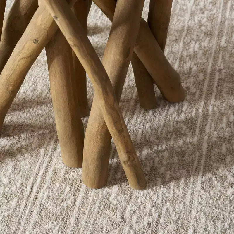 Table d'appoint de ferme – Table d'appoint en bois massif pour chambre et salon
