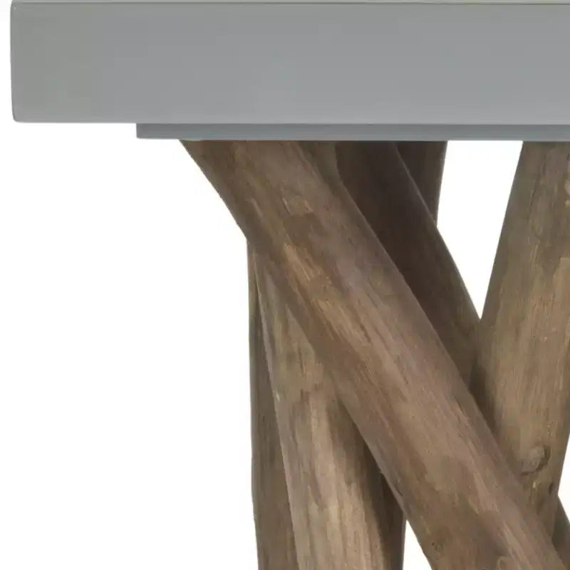 Table d'appoint de ferme – Table d'appoint en bois massif pour chambre et salon