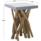 Table d'appoint de ferme – Table d'appoint en bois massif pour chambre et salon