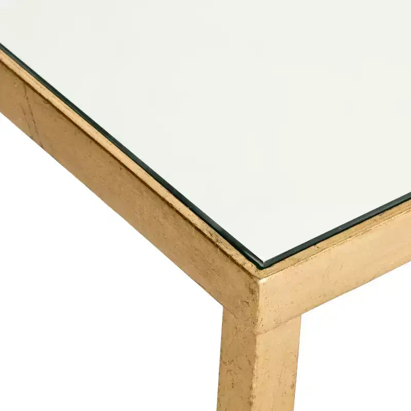Table d'appoint or et miroir – Table d'appoint d'appoint glamour pour la chambre et le salon