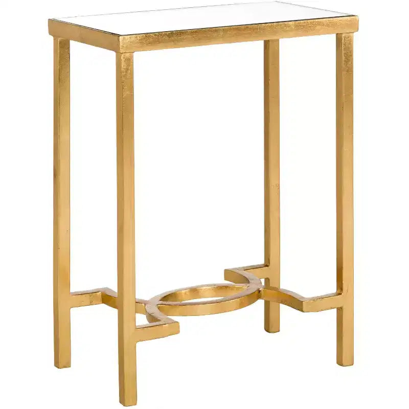 Table d'appoint or et miroir – Table d'appoint d'appoint glamour pour la chambre et le salon