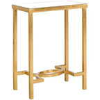 Table d'appoint or et miroir – Table d'appoint d'appoint glamour pour la chambre et le salon