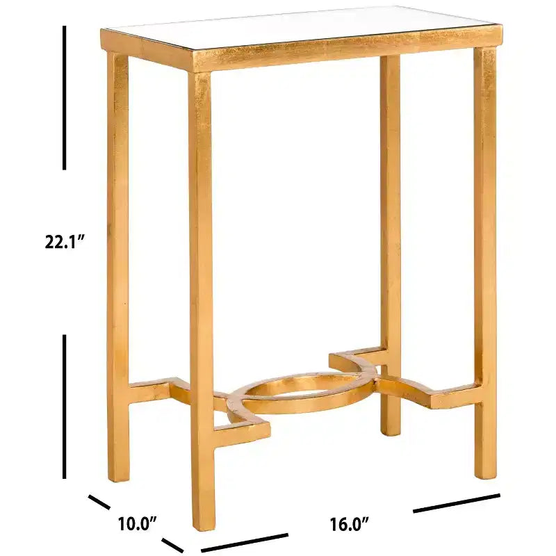 Table d'appoint or et miroir – Table d'appoint d'appoint glamour pour la chambre et le salon