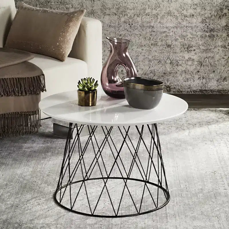 Table d'appoint moderne – Table d'appoint compacte pour salon, chambre et canapé