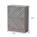 Meuble à Chaussures d'Entrée avec 2 Tiroirs Basculants