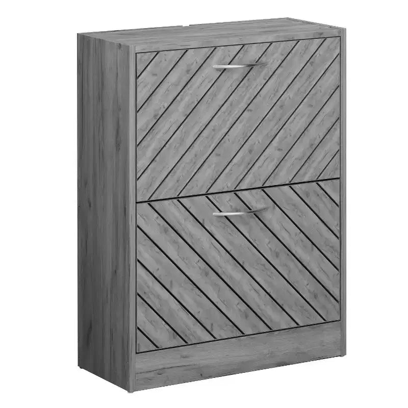 Meuble à Chaussures d'Entrée avec 2 Tiroirs Basculants