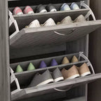 Meuble à Chaussures d'Entrée avec 2 Tiroirs Basculants