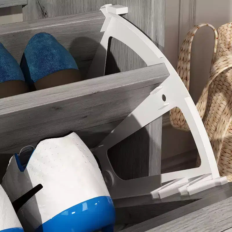 Meuble à Chaussures d'Entrée avec 2 Tiroirs Basculants
