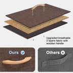 Commode en tissu extra large à 9 tiroirs pour chambre à coucher, tour de rangement pour vêtements avec cadre en acier robuste, plateau en bois et poignées en bois, bacs faciles à tirer
